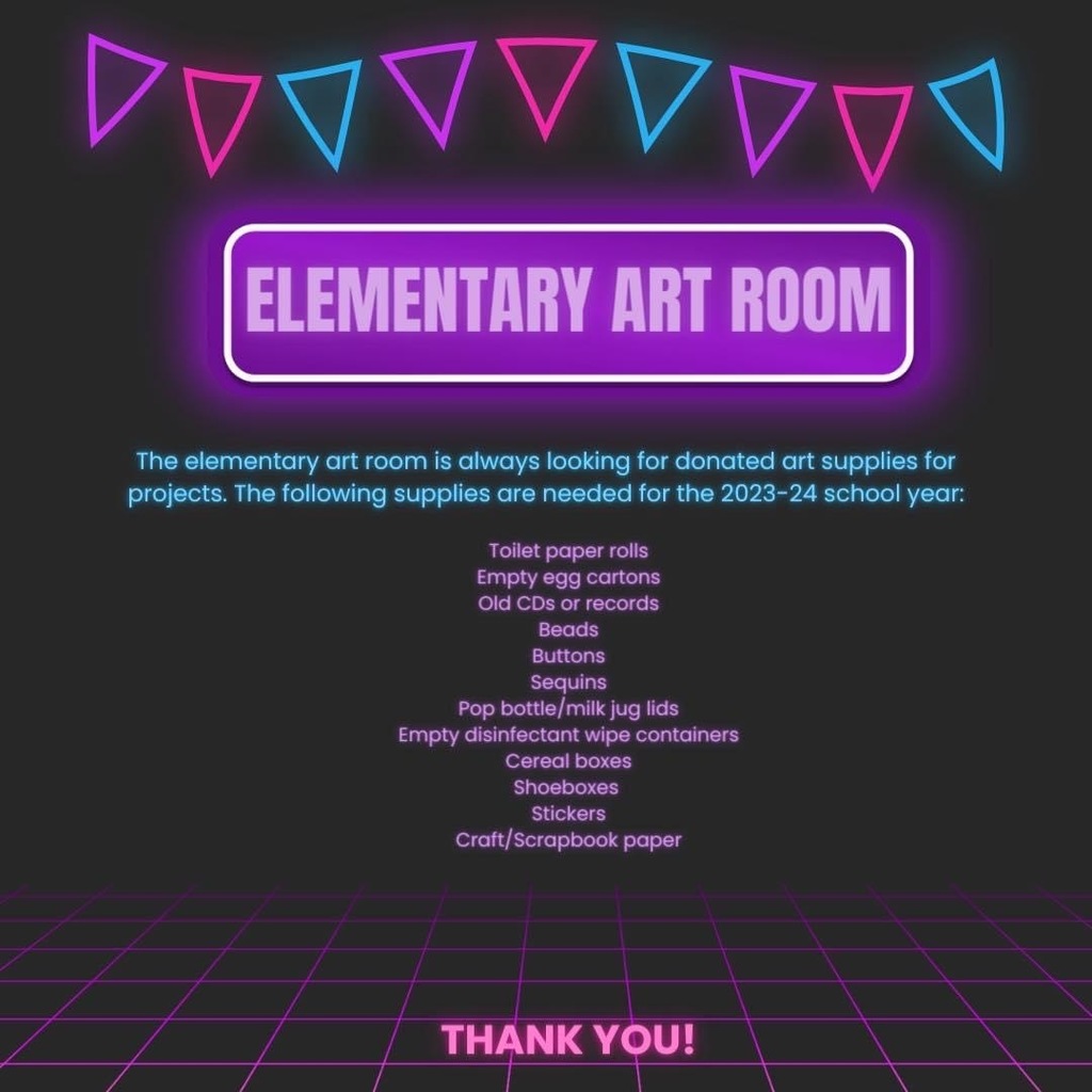 Elementary Art Room 2023